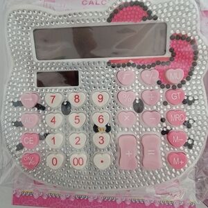 NWT white smaller Hello kitty calculator
